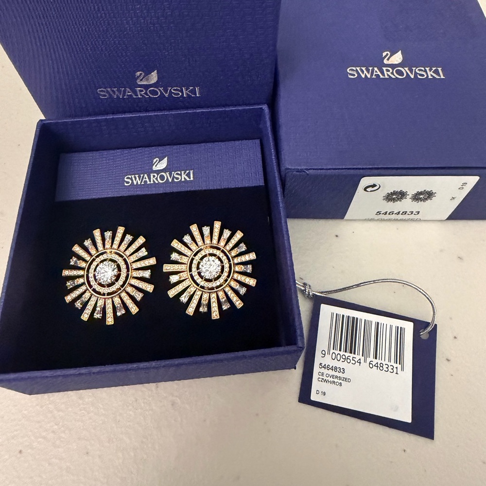 New SWAROVSKI Sunshine Clip Earrings